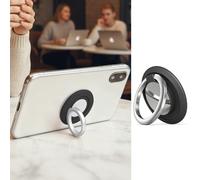 Supporto ad anello per telefono per smartphone, accessorio per telefono per visualizzazione da scrivania e attacco posteriore, anello compatto (nero)