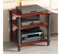 Supporto ad angolo con ripiani per apparecchiature audio e video in salotti