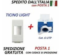 Supporto Adattatore Keystone Frutti RJ45 BTicino LIGHT + Modulo Cat.6