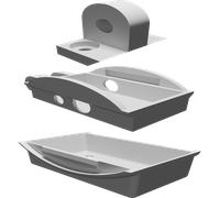 Supporto Adattatore per DJI FPV Goggles Modulo Fatshark True-D Stampato