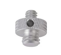 Supporto Adattatore per Vite per Fotocamera Maschio da 1/4 Pollici a 3/8 Pollici per Testa a Sfera con Gabbia per Fotocamera Treppiede (Argento (A54-2))