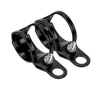 supporto adattatore Staffa di montaggio per indicatori di direzione per moto, universale, in metallo, 1 paio, per forcella anteriore con diametro di 27-31 mm. faro per lampadina(Black)