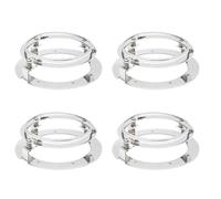 supporto adattatore Staffa di montaggio universale per faro anteriore per moto, rotonda, da 5 3/4" (5,75 pollici), nera/argento, per montaggio motore. faro per lampadina(4PCS Silver)