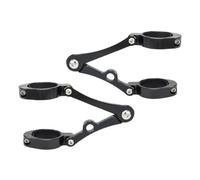 supporto adattatore Supporto per faro anteriore per moto, morsetto per tubo forcella, supporto per faretto universale per Harley Dyna Staffe Supporto Faretti(49mm black)