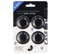 CASE-MATE Confezione da 4 adesivi AirTags compatibili con Apple Air-Tag custodia autoadesiva Air-Tag | Cuscinetti adesivi aggiuntivi inclusi | Facile fissaggio alle superfici] - Nero