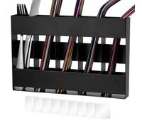 Supporto adesivo per gabinetto | Allevatori di paglia montati a parete sotto cuscinetti di paglia, rack compatto Sttraw Rack, comodo keper per utensili da cucina domestici Integratio