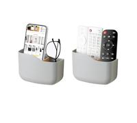 Supporto adesivo per telecomando, confezione da 2 pezzi, supporto universale per lettore multimediale, organizer per telecomandi TV, vassoio con fondo cavo, facile ricarica per telefono, casa, ufficio