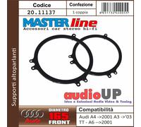 SUPPORTO ALTOPARLANTI 165 mm AUDI TT. COPPIA SUPPORTI POSTERIORI.