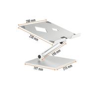 Supporto alza notebook Rise da 10'' a 17'' Durable