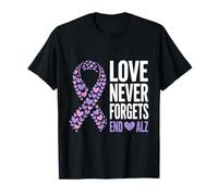 Supporto Alzheimer con Nastro di Cuori Graphic Love Maglietta