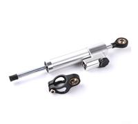 Supporto Ammortizzatore a Molla per Moto - Kit Montaggio Damper Sterzo 256mm in Acciaio per Stabilità Curva(Silver)