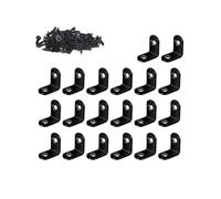 supporto angolare a L, Staffa di collegamento for il fissaggio ripiani for mobili a 90 gradi(Black20pcs)