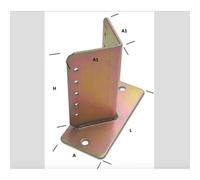 Fraschetti Piastra angolare con base Art.950 90x90 mm – Confezione 4 pz