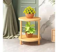 Supporto angolare for Piante da Interno, Supporto in bambù Alto a 3 Livelli e espositore for mensola for la Decorazione Domestica(Walnut,Two tiers30*42cm)