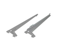 Supporto angolare foro unico 28 cm 55 kg argento 2 pz Argento