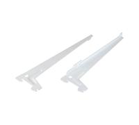 Supporto angolare foro unico 28 cm 55 kg bianco 2 pz Bianco