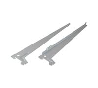 Supporto angolare foro unico 38 cm 55 kg argento 2 pz Argento