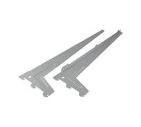 Supporto angolare foro unico 48 cm 55 kg argento 2 pz Argento