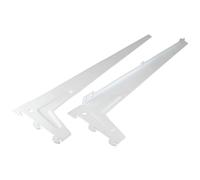 Supporto angolare foro unico 48 cm 55 kg bianco 2 pz Bianco