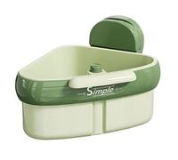 Supporto Angolare per Lavello Con Ventosa, Porta Spugna Da Cucina Triangolare E Raccoglitore Di Rifiuti Alimentari per Lavello Angolare, Supporto per Ripiano Portaoggetti in Plastica(verde)