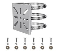 Supporto Angolare per Telecamera, Supporto per Palo Verticale, Staffa Angolare in Metallo Solido, Assicurati Che L'installazione Della Telecamera di Sicurezza Sia Stabile, con Viti+3 Anelli Regolabili