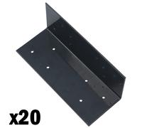 Supporto angolare prolunga palo recinzione grigio 70 x 70 x 180 mm supporto