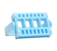 Supporto angolato per punte da trapano per manicure, con 32 scomparti, blu | Layout pieghevole e display angolato per riporre in ordine il tavolo con layout di accesso per postazioni di lavoro e uso
