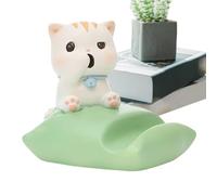 Supporto Animale per Telefono - Base Gatto per Smartphone,Base in Resina Antiscivolo Supporto Mobile Decorazioni Artigianali Mani Libere per Tavolo da Pranzo, Cruscotto Auto