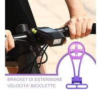 Supporto Anteriore Computer per Bici - Porta Computer da Bici per Manubrio - Ciclismo Portacomputer Tracciamento Dati Percorsi Sterrati Viaggi Lunghi