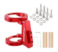 Supporto anteriore per bici pieghevoli Brompton con 8 viti e adesivi protettivi, materiale in lega di alluminio per un supporto affidabile del cestello (rosso)