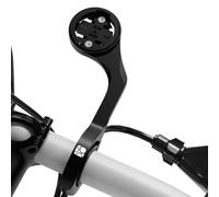 Supporto anteriore per Garmin Edge Explore, leggero supporto per computer GPS per bicicletta in lega di alluminio, torcia elettrica e action camera, compatibile con Bryton, Wahoo e CATEYE, nero
