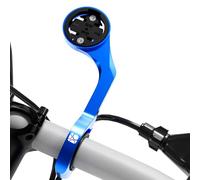 Supporto anteriore per Garmin Edge Explore, leggero supporto per computer GPS per bicicletta in lega di alluminio, torcia elettrica e action camera, compatibile con Bryton, Wahoo e CATEYE Blu