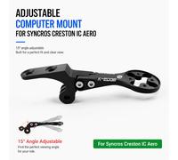Supporto Anteriore Syncros IC Aero per Computer, Supporto Gopro, Contachilometri GPS/Garmin/Bryton/Wahoo, Inserti Compatibili con Cockpit Aero Creston IC SL