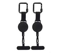 Supporto antifurto retrattile for telefono, smartphone, cordino di sicurezza con moschettone e imbracatura anticaduta(2pcs)