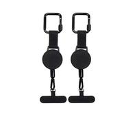 Supporto antifurto retrattile for telefono, smartphone, cordino di sicurezza con moschettone, imbracatura anticaduta for escursionismo, ciclismo, arrampicata(2 pcs)