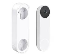 Supporto antifurto senza trapano, compatibile con campanello Google Nest (batteria), supporto per porta video per appartamenti, casa, affittuari, senza bisogno di attrezzi e protegge la parete
