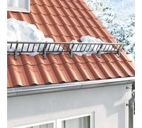 Supporto antineve, antracite, 12 pezzi, 29,5 x 3 x 34,5 cm, in acciaio, resistente alle intemperie, resistente alla corrosione, per tetto esterno, montaggio di barriera antineve, fissaggio sicuro