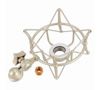 Supporto antiurto per microfono professionale, supporto antiurto per microfono, clip in lega di zinco antiurto antiscivolo con dado di conversione da 5/8 a 3/8, per Neumann TLM103 (Oro)