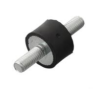 Supporto Antivibrante in Gomma per m3 M5 M6 per Motori e Compressori - Isolatore Acustico Filettato Maschio in Acciaio Zincato 8x8mm(M5x12mm（15mmx10mm）)