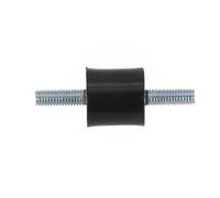 Supporto Antivibrante in Gomma per m3 M5 M6 per Motori e Compressori - Isolatore Acustico Filettato Maschio in Acciaio Zincato 8x8mm(M6x18mm（20mmx20mm）)