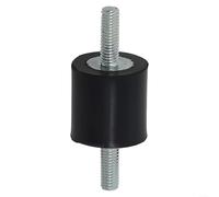 Supporto Antivibrante in Gomma per m3 M5 M6 per Motori e Compressori - Isolatore Acustico Filettato Maschio in Acciaio Zincato 8x8mm(M5x15mm（20mmx20mm）)