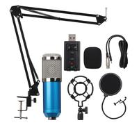 Supporto antivibrazione e filtro anti-pop per kit microfono a condensatore con tecnologia di riduzione del rumore. Kit di attrezzature per podcast