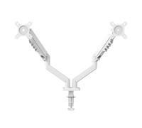 Supporto articolato Nilox per 2 monitor bianco