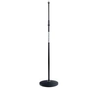 Supporto Asta Stand Microfono con Base Piatto Metallico Treppiede Robusto Nero