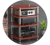 Supporto audio a 1/2/3/4 strati con piedini ammortizzanti per giradischi e amplificatore di potenza, armadio per apparecchiature per la configurazione audio domestica