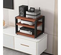 Supporto audio con ripiani per amplificatore giradischi Hi-Fi, rack multimediale portatile per soggiorno, gioco, ufficio, teatro
