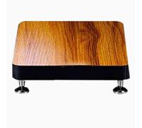 Supporto audio creativo con vassoi per piastre ammortizzanti Attrezzature per l'intrattenimento domestico Stabilità e protezione Tappetino antiscivolo Colore legno 39x44 cm