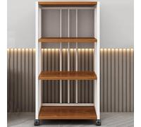 Supporto Audio Premium - Mobile HiFi a 5 Ripiani con ripiano Mobile per Giradischi, mobiletto per Console di Gioco, Elegante Design Bianco e Nero, con Ruote bloccabili per Una Facile mobilit