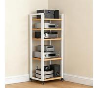 Supporto Audio Rack Hifi Armadio AV Supporto Multimediale Armadio For Componenti Audio Video Con Ruota Del Freno Rack Stereo A 5/6 Livelli(5-Tier C)
