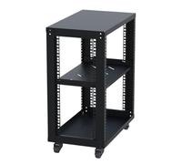 Supporto audio regolabile con ripiani in acciaio laminato a freddo, supporto multimediale per casa, ufficio, teatro, stereo, supporto TV per amplificatore, lettore (20 x 16,6)